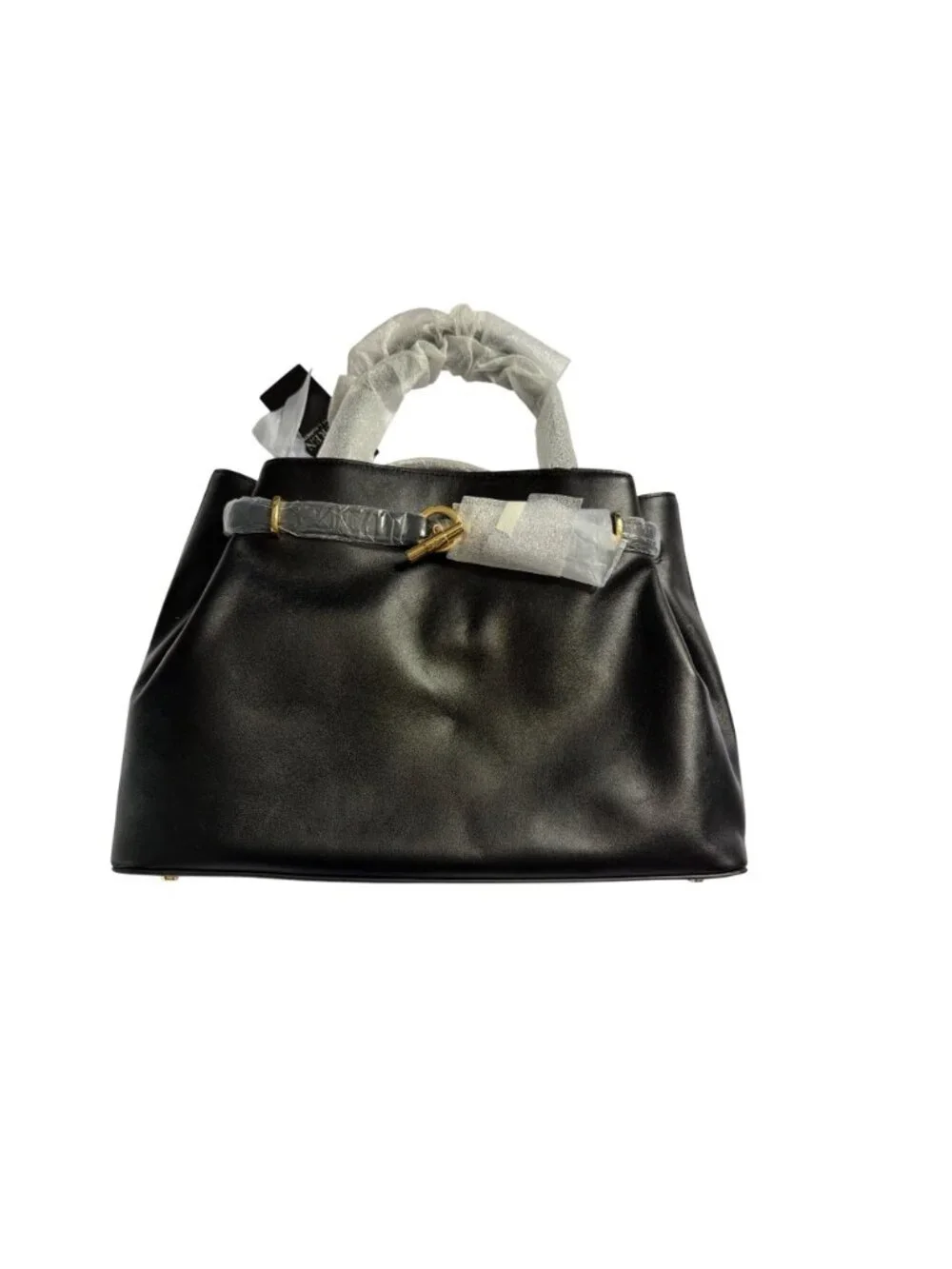 Lauren Ralph Lauren Leather Large Blaike Satchel Handbags Black Size OS